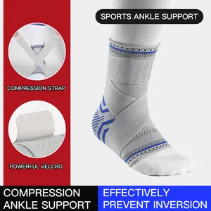 Compresión elástica ajustable <span class=keywords><strong>Tobillo</strong></span> <span class=keywords><strong>Soporte</strong></span> Brace Guard Wrap <span class=keywords><strong>Vendaje</strong></span> <span class=keywords><strong>de</strong></span> protección cómodo <span class=keywords><strong>para</strong></span> correr Ciclismo Fitness - Product Image 2