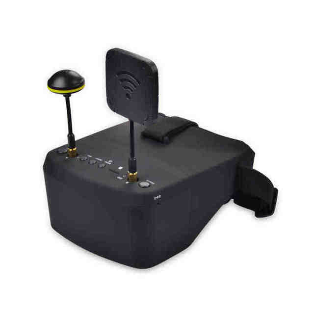 LS-800D 5.8G FPV Glasses 40CH 5-inch HD DVR Video 4.3-inch Earphone Kit for Drones 3.7V Plastic Battery Charging 4.3-inch