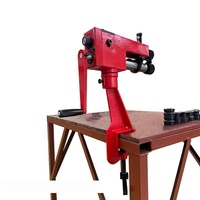 Machine de formage rotative manuelle RM08 22Ga, outil de roulage à la main pour plaques d'acier doux, avec 6 jeux de matrices et composants de base à engrenages