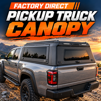 Capot rigide en aluminium pour pick-up Toyota Tacoma, compatible avec les benne de 5 et 6 pieds, avec porte-bagages de toit et portes latérales