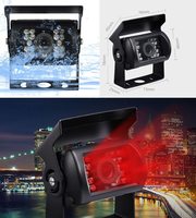Quad dividir Monitor remoto Control 4 canales de Video RCA entradas 4-PIN a prueba de golpes a prueba sombrilla Anti-Glare 7 pulgadas vehículo monitor