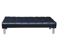 Canapé-lit d'angle à trois places, 1 pièce, style européen, en tissu Pu noir, nouveauté