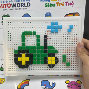 Premium 1400+ Pieces Creative Pegboard Mosaic <b>Puzzle</b> Pixel Building Blocks Educational Toy for Preschool Kids HALO OEM ODM - Product Image 3