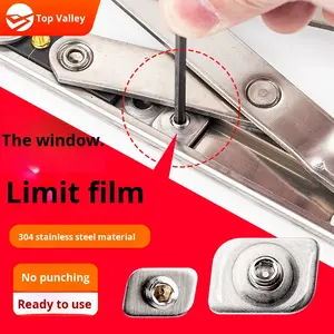 Dinggu – Lot de 4 loquets de fenêtre coulissants en acier inoxydable avec charnière et verrouillage, design léger et luxueux, sans perçage, prêt à l'emploi - Product Image 5