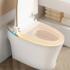 Im lặng tiết kiệm nước hộ gia đình nhà vệ sinh gốm đường kính lớn siêu xoáy Siphon điều khiển từ xa ghế sưởi S-trap kích thước nhỏ - Product Image 4
