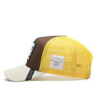 Sombrero de conductor de camión con logotipo personalizado de alta calidad, logotipo estereoscópico de 5 paneles, pegatina de tela bordada, sombrero de papá