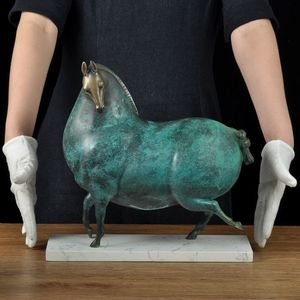 Bronze Horse Ornament Chinese Zodiac Tang Dynasty Style Handmade Art Sculpture For Home Decor Housewarming Gift - Product Image 4