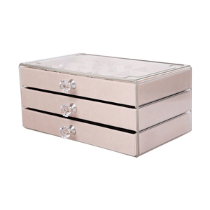 Transparent Plastic Jewelry Organizer Three-layer Bracelet Ring Necklace Jewelry Storage Box Jewellery Display Tray