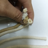 Cordón redondo 100% algodón con puntas metálicas, extremo de cuerda con acabado especial, accesorios de ropa para sudaderas, pantalones y chaquetas.