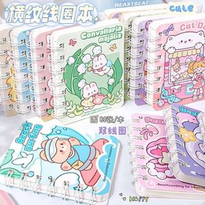 School Kids Kawaii Cartoon Custom Flower Design Spiral Binding <b>A7</b> Paper Cover Cute Mini Gift <b>Notebook</b> Customizable LOGO - Product Image 3
