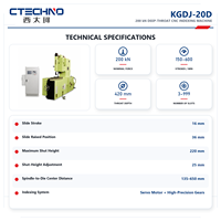 CTECHNO 150-600 SPM Máquina Punzonadora CNC para Ranuras de Estator y Rotor de Acero al Silicio con Diseño de Garganta Profunda de 420mm Sistema KGDJ-20D