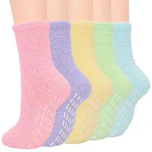 Frauen Terry Thick rutsch feste flauschige Pantoffel Winter Gripppy weiche Fuzzy Socken
