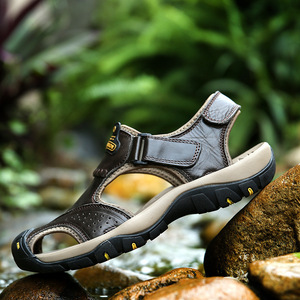 Outdoor <b>Sandals</b> <b>Men</b> <b>Closed</b> <b>Toe</b> Breathable Rubber Sole Casual Summer Hiking Shoes 7238 - Product Image 4