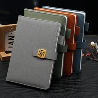Juego de regalo de cuaderno A5 con hebilla magnética corporativa, conjunto de Diario de estudio de libro de registro de reunión de oficina de negocios personalizado