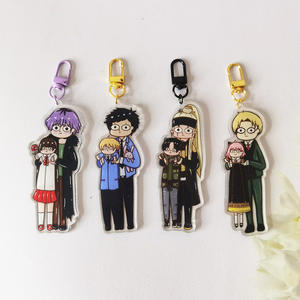 Felton personnalisé clair imprimé figurines d'anime porte-clés en acrylique pas de quantité minimale de commande breloques en acrylique double face - Product Image 1