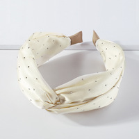 Haut de couleur unie de luxe personnalisé noué nouveau bandeau de mode accessoires de cheveux en tissu de couleur unie bandeau