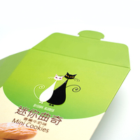 Boîte d'emballage pour biscuits personnalisée de qualité alimentaire, boîte en carton pliable, fabricant OEM ODM