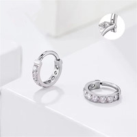 G23 Titane ASTM F136 Simple Hinged Segment Clicker Fashion Boucles d'oreilles Anneaux de nez Body Piercing Jewelry