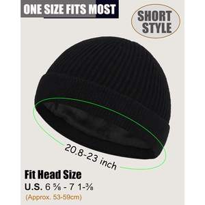 Gorro de Pescador de Lana Personalizado, Gorro de Esquí con Forro Polar, Gorro de Invierno Cálido con Puño Tejido, Unisex para Adultos - Product Image 5