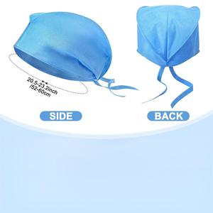 <span class=keywords><strong>Cuffia</strong></span> <span class=keywords><strong>Chirurgica</strong></span> Monouso SMS Non Sterile con Lacci Posteriori Certificata CE 60x14cm - Product Image 4