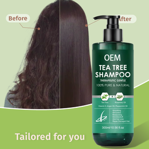Shampooing à l'huile d'arbre à thé essence de romarin et à la menthe pour la pousse et le démêlant des cheveux naturels biologiques OEM - Product Image 3