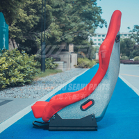 WZSEAHI siège baquet en fibre de verre brillant de couleur personnalisée siège de simulateur de course de voitures de sport