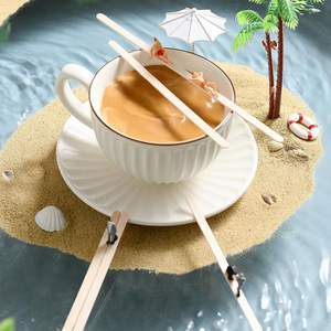 <span class=keywords><strong>madera</strong></span> original respetuoso con el medio ambiente tamaño personalizado <span class=keywords><strong>palitos</strong></span> <span class=keywords><strong>de</strong></span> café agitadores con logotipo - Product Image 4