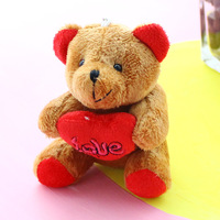 Cadeau de la Saint-Valentin très bon marché animal en peluche personnalisé ours en peluche peluche porte-clés ours en peluche de la Saint-Valentin