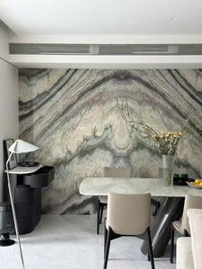 Lujosa losa de piedra italiana tipo cebolla para mesa, lavabo de mármol de Toscana, encimera de mármol de Italia en colores marfil y morado, mármol <span class=keywords><strong>Cipollino</strong></span> Verde Luana - Product Image 5