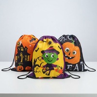 Sac à dos pliable tendance pour l'extérieur avec cordon de serrage, en polyester 210D, option cadeau, pour Halloween