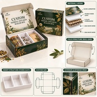 Boîte d'expédition personnalisée brillante en carton ondulé E pour infusions à base de plantes, avec insert en papier pour l'emballage du thé