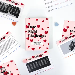 Impression personnalisée Funny New Design The 35 Date Good Night Game Challenges Ideas Scratch Off Couple Cards Scratch