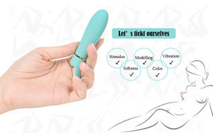 Masseur vibrant pour doigts en silicone intégral, mini vibromasseur clitoridien étanche avec 10 modes, mini vibromasseur bullet pour femmes - Product Image 4