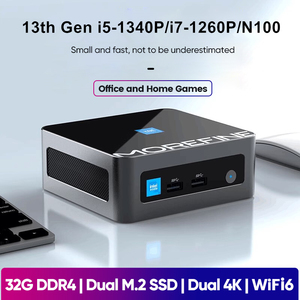 Morefine 13th Gen Intel <span class=keywords><strong>i5</strong></span> 1340P i7 1260P N100 M9 Pocket Mini PC DDR4 NVME Dual HDMI2.0 2,5G LAN PC Gamer Mini Computadora WiFi6 - Product Image 3