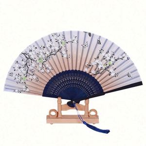 Customized <b>Bride</b> Decoration Wooden Sheet High Quality Hand Fan Fold Printing Hand Fan - Product Image 4