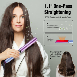 Hatteker professionale <span class=keywords><strong>piastra</strong></span> per capelli a calore rapido spazzola Mini macchina per lo Styling con Display a LED <span class=keywords><strong>piastra</strong></span> per capelli - Product Image 3