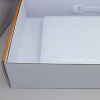 Impresión personalizada de cartón corrugado, caja de correo vacía para ordenador portátil, caja de embalaje para tableta con mango de plástico