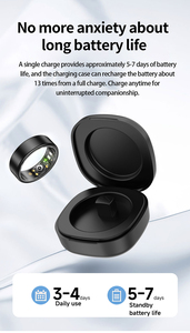 Bague connectée R88 en alliage d'aluminium coloré, étanche 5ATM, moniteur <span class=keywords><strong>de</strong></span> fréquence cardiaque et <span class=keywords><strong>de</strong></span> sommeil, bague multisports pour la santé intelligente - Product Image 2