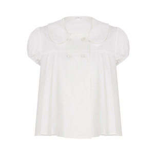 เสื้อเบลาส์แขนสั้นคอปีเตอร์แพนทรงเอ-ไลน์สไตล์สาวหวาน - Product Image 6