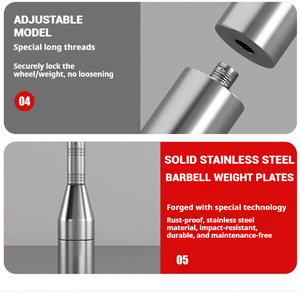 HUAVIGOR Adjustable Steel Dumbbell Set 8.3KG Portable 3-in-1 <strong>Barbell</strong> <strong>with</strong> Connecting Rod &amp; <strong>Weight</strong> Plates - Product Image 5