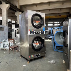 20kg Industrial Commercial Laundry Washing Drying Machine <strong>Stacked</strong> <strong>Washer</strong> <strong>Dryer</strong> with Steam Heating for Laundromat - Product Image 2