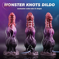 Godemiché Monstre, Godemiché Fantaisie Éjaculant, Godemiché Dragon, Cheval, Chien, Jouet Éjaculant Noué, Jouets Anaux Géants en Silicone pour Femmes