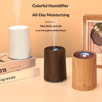 Nouveau Diffuseur d'Arômes Effet Bois pour Maison et Voiture, Type Brume, Alimentation USB, Humidificateur et Désodorisant Automobile Ultrasonique Mécanique à Pulvérisation Automatique