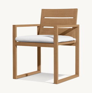 Sassanid Outdoor Midcentury Modernism Hotel Resort Patio Garden Sets Aegean Teak Table à manger et chaises - Product Image 5