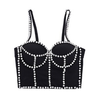 Shygimy — Bustier Sexy avec strass à la main pour femme, débardeur Push Up, Bustier serti de diamants, nouvelle collection