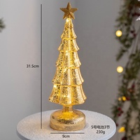 Kanlong verre de noël brillant ornements arbre cadeaux de noël décorations lumineuses de noël
