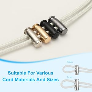 PCS Metal Cord Locks For Drawstrings Spring Cord Lock <b>Toggles</b> Stopper Clamp Holes Adjustable Slider End Fastener - Product Image 5