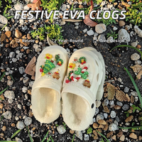 Accessoires de Noël en forme d'arbre de Noël pour femmes en EVA, antidérapants, respirants, légers, résistants à l'usure et rehaussants