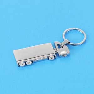 Custom Logo <b>Metal</b> Big Rig <b>Key</b> <b>Chain</b> Zinc Alloy Semi Truck Keychain for Logistics Corporate Giveaways - Product Image 3