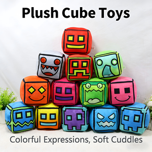 Nouvelle Peluche Geometry Dash, Jouet en Peluche Doux, Coussin en Coton PP, Jouet Anti-Stress pour Enfants, Cadeau - Product Image 1